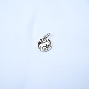 Gehämmert Anhänger, Sterling Silber Charm Anhänger, Glücksbringer Schmuck