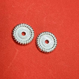 Sterling Silber Twist Zahnrad Perle, S925 Silber Kreis Spacer Perlen, griechische Spacer Perlen für Armband-Halsketten-Perle 6 mm 8 mm 10 mm 12 mm 14 mm