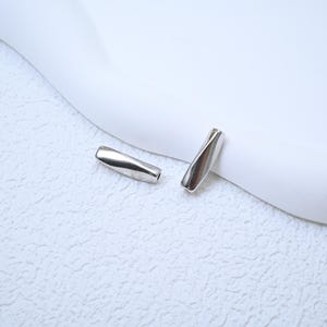 14K Gold Plated Twist Beads, Copper Triangular Beads (4.8x17.4mm)