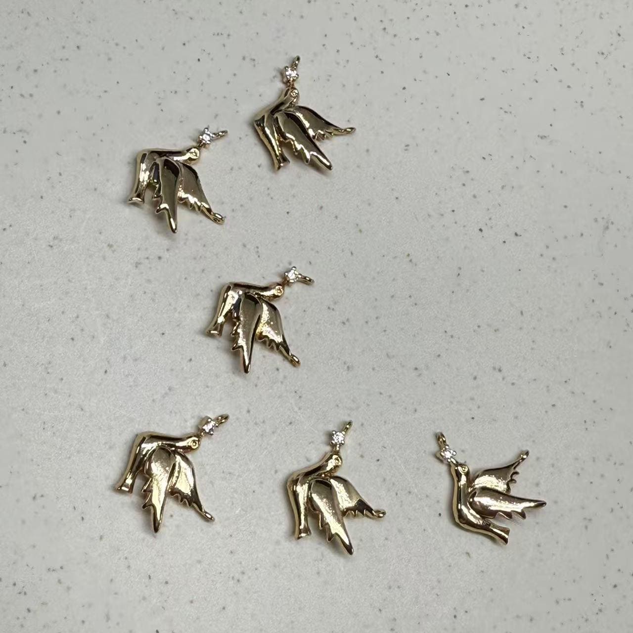 ハート鳩チャーム40個