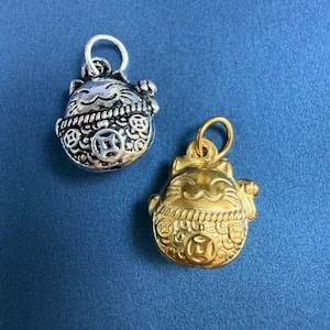 Sterling Silver Cat Bell Charm, s990 Silver lucky Bell Cat shape Charm For Jewelry Making Supplies, Bracelet Charm, Necklace Charms