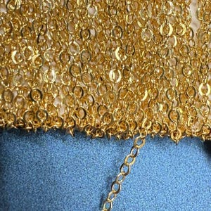1 meter 14K Gold Filled Cable Chain Footage, Gold Filled Bulk Chains, Unfinished Chains, Bulk Necklace Chain for DIY Jewelry Making, 1.25mm