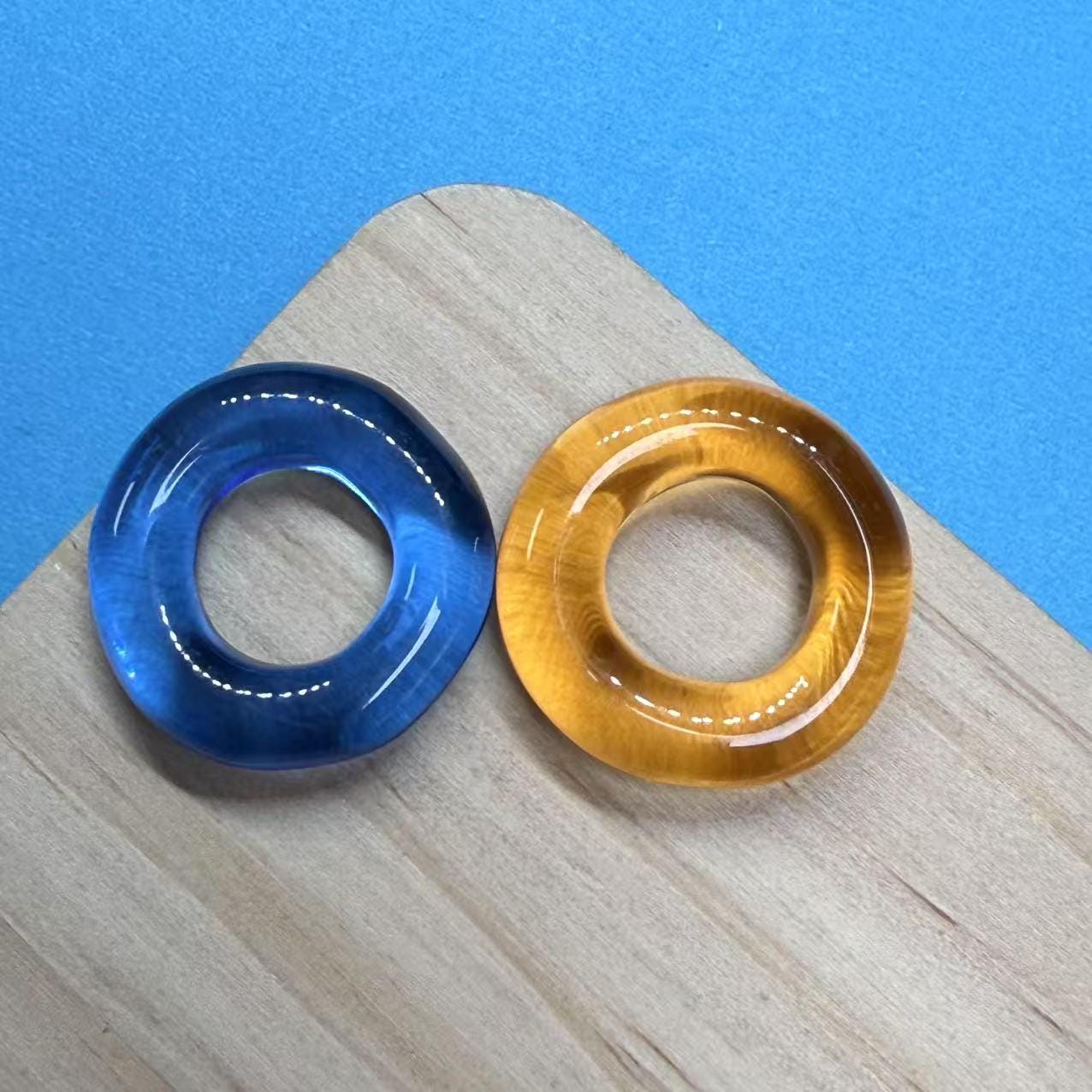 Resin Cut Out Round Circle Charm, Plastic Hollow Round Charm Pendant, Acrylic Circle Charm for Earring Making Supplies, Round Earring Charm