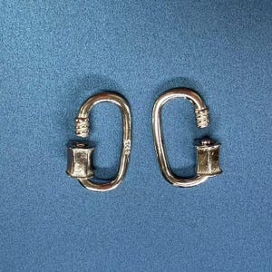 Sterling Silver CZ Oval Screw Clasps, 925 Silver Plain Screw Clasp, Oval Screw Clasp, Oval Clasp Connectors, Necklace Clasps, Bracelet Clasp