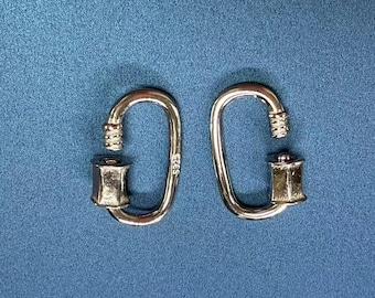 Ovalt skruvspänne i sterlingsilver, halsband och armband