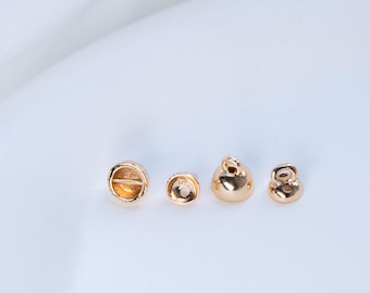 14K Gold Plated Jump Ring, Bead Cap, Wire Protector Jewelry Findings