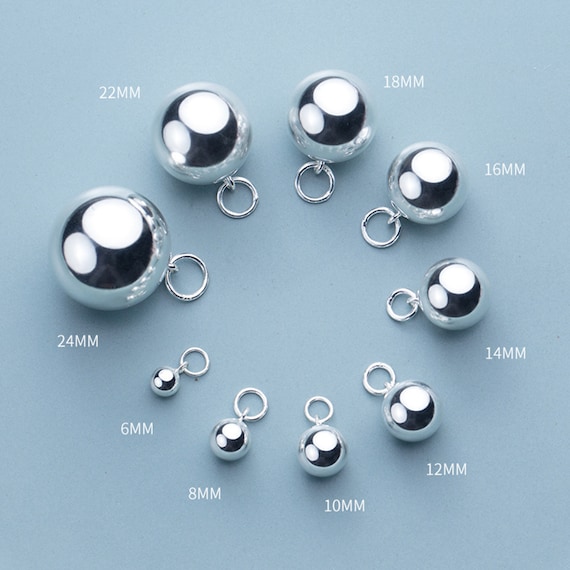 8 Large Antique Silver Metal Plated Acrylic Round Ball Beads 20mm