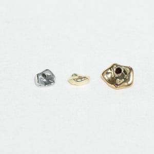 14K Gold Plated Nugget Beads, Geometric Spacer Bead