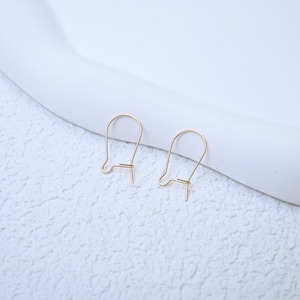 14K Gold Filled Kidney Ear Wires, Jewelry Making Component
