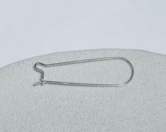 Crochets d'oreilles en argent sterling 925, forme rein, 36 mm.