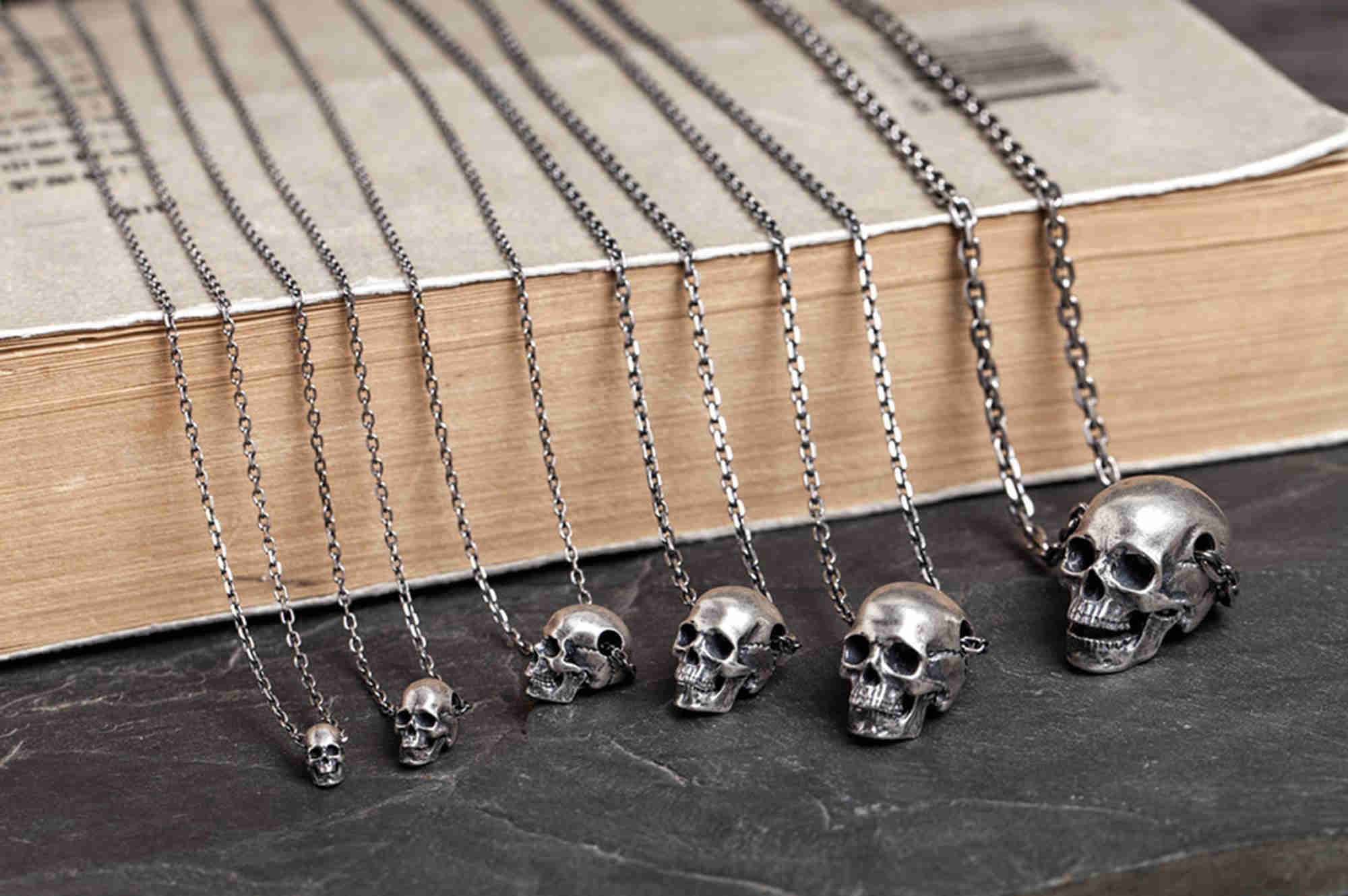 Sterling Silver 3D Skull Bead, Bracelet Necklace Pendant - Etsy