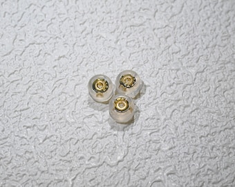14K Gold Plated Earring Nuts, Silicone Earring Backs