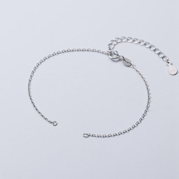 Sterling Silver Adjustable Bolo Bracelet Cable Chain Rhodium Gold