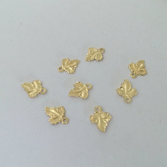 14K Gold Filled Leaf Charm Gold Filled Flower Charms for 