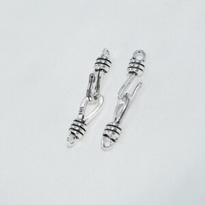 Krokspänne i sterlingsilver, armbands- och halsbandsspänne (8 x 38 mm)