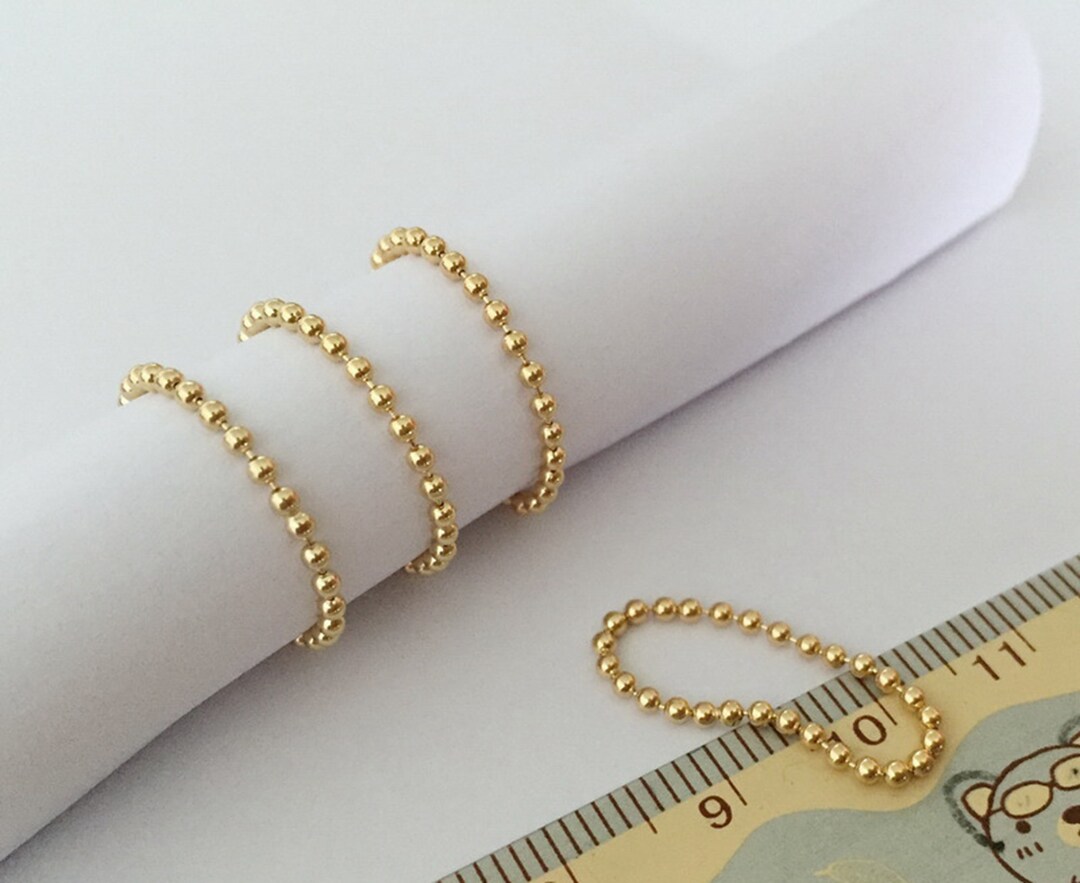 14K Gold Filled Bead Chain Ring, Gold Filled Bead Ring, Bead Ring for
