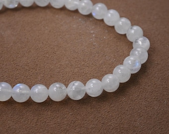 Natural Moonstone Round Beads, Gemstone Strand (4-15mm)