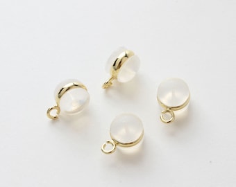 Gold Plated Flat Round Earring Nuts with Loop, Gold Tone Round Earring Backs, Ear Nuts, Ear Backing, Silicone Earring Back Stopper