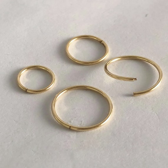 14K Gold Filled Endless Hoop Earring, Gold Filled Earwire Hoops, Earring  Component, Ear Hoops for Jewelry Making 