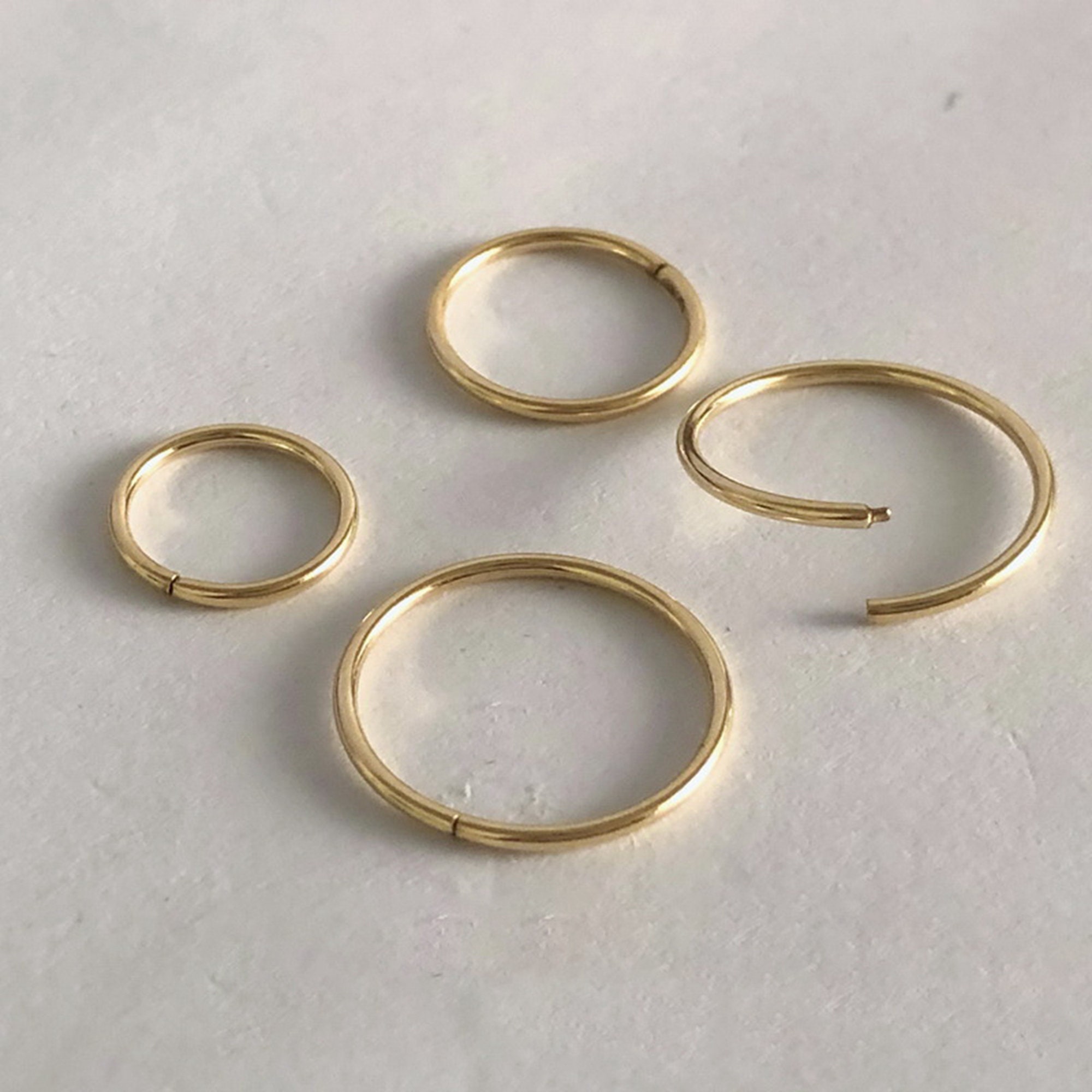 Buy 14K Gold Filled Endless Hoop Earring, Gold Filled Earwire Hoops,  Earring Component, Ear Hoops for Jewelry Making Online in India 