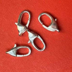 Sterling Silber Wassertropfen Karabinerverschluss, 925er Silber Oval Verschluss, Federverschluss, Karabinerverschluss, Halskettenverschluss, Armbandverschluss