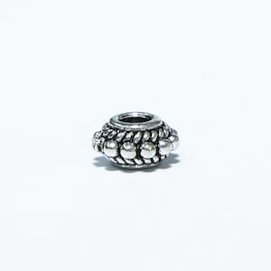 スターリングシルバーの波形タイヤビーズ、925シルバーのロンデルビーズ、ホイールビーズ、トライバルビーズ、先住民族ビーズ、ボヘミアンビーズ、ラウンドビーズ 6 mm 8 mm