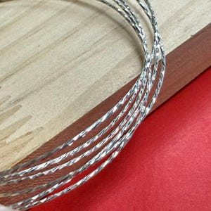 Sterling Silver Twist Wires, Half Hard Wire, Sparkle Texture Wire, Twist Wire For Jewelry Making, Silver Wire 0.7mm 1mm