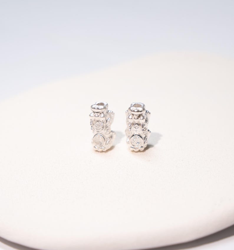 999 fijnzilveren pixiekraal, geluksbedel, armbandkraal (12 mm-18 mm) afbeelding 10