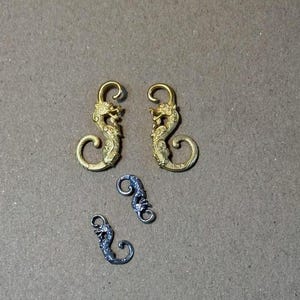 Sterling Silver Dragon S Clasp, Matte Gold Plated S Clasps, S925 Silver S Clasps, Hook Clasp, Clasp Connector, Hook Clasp whole sale