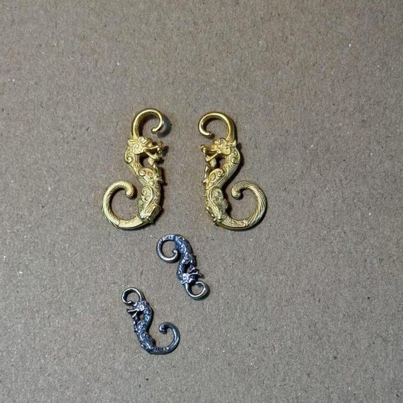 Sterling Silver Dragon S Clasp, Matte Gold Plated S Clasps, S925