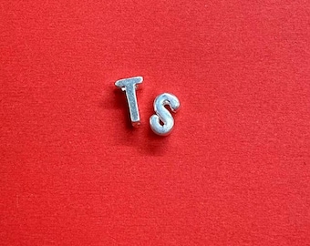 Sterling Silver Initial Beads, Letter bead, Alphabet Pendant, bracelet beads,tiny beads, Jewelry Making, DIY Bracelet Supplies Making