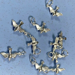 Sterling Silver Swallow Charm, 925 Silver Bird Charm, Animals Charm, Swallow Charm, Necklace Charm, Bracelet Charm, Jewelry Making Supplies