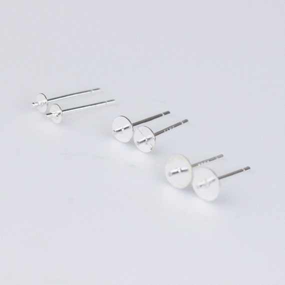 Silver Flat Earring Post Earring Findings for sale, Shop with Afterpay