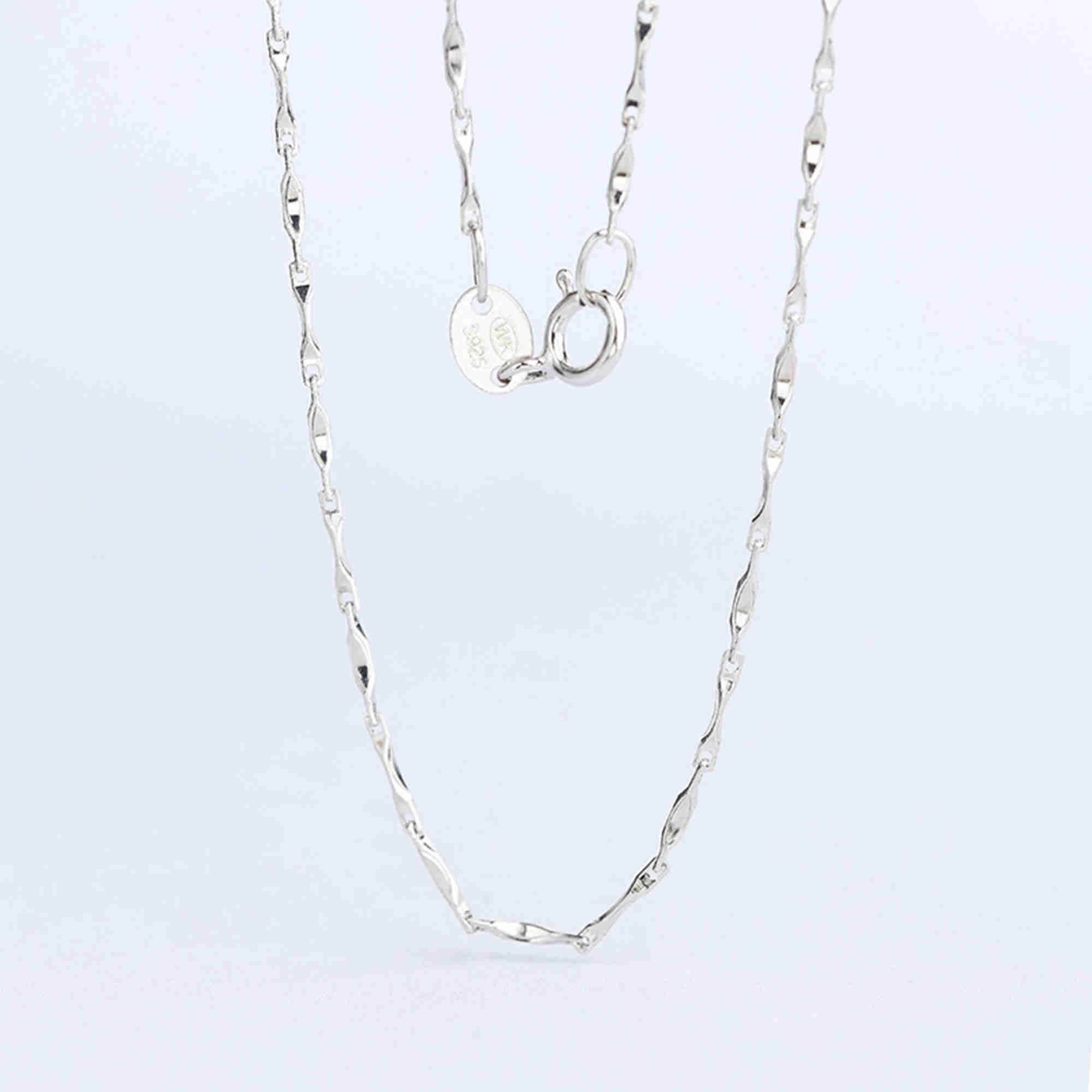 Sterling Silver Ingot Bar Chain 925 Silver Necklace Chain Etsy