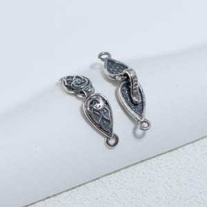 Sterling Silver Hook Clasp, Thai Silver, Necklace Connector image 2