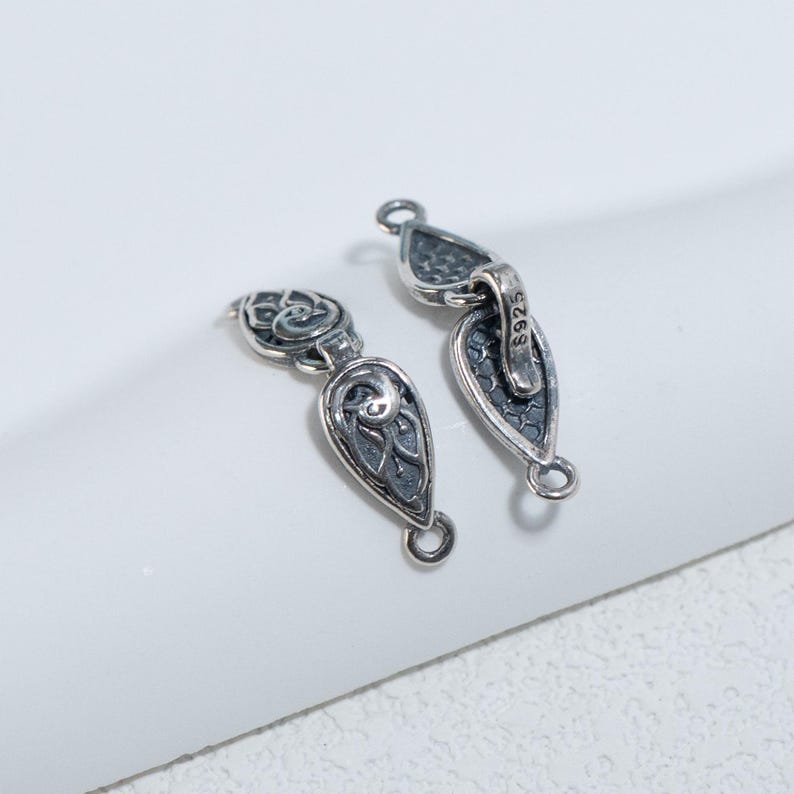 Sterling Silver Hook Clasp, Thai Silver, Necklace Connector image 2