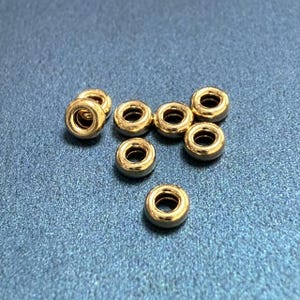 14K Gold Filled Pony Beads, Gold Filled Rondelle Beads, Donut Beads, Bracelet Bead, Necklace Bead 2.5mm 3mm 4mm 5mm 6mm 7mm 8mm