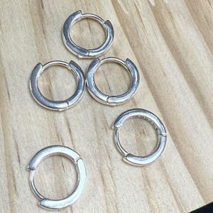 Sterling Silver Round Earring Hoops w/ Cup and Peg for Half Drilled Beads, 925 Silver Hoop Earring, Ear Wire Hoop, Earring Component 11mm