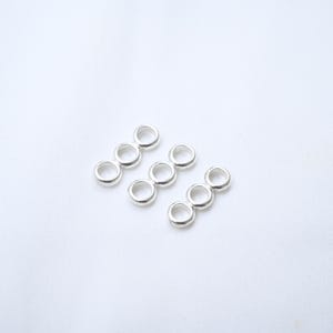 Sterlingzilveren kraalstaaf met meerdere gaten, armbandconnector