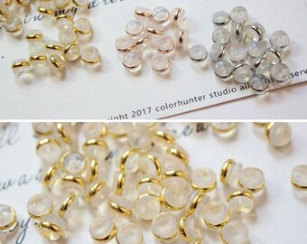 18K Gold Plated Flat Round Earring Nuts, Gold Tone Round Earring Backs, Ear Nuts, Ear Backing, Silicone Earring Back Stopper