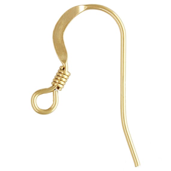 14K Gold Filled Earring Hooks Gold Filled Earring Hooks for Jewelry Making Simple Earring Hooks With Coil Ear Wire Etsy Canada
