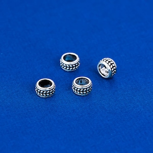 Sterling Silber Weizen Perlen, Spacer Bead, Armband Spacer, 925 Silber Spacer Beads Floral Beads