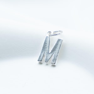 Sterling Silver Initial Charm, Alphabet Letter Pendant, Jewelry Supplies