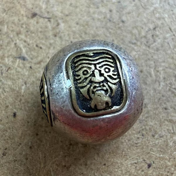 Sterling Silver Buddha Bead, Round Charm (10x10mm)