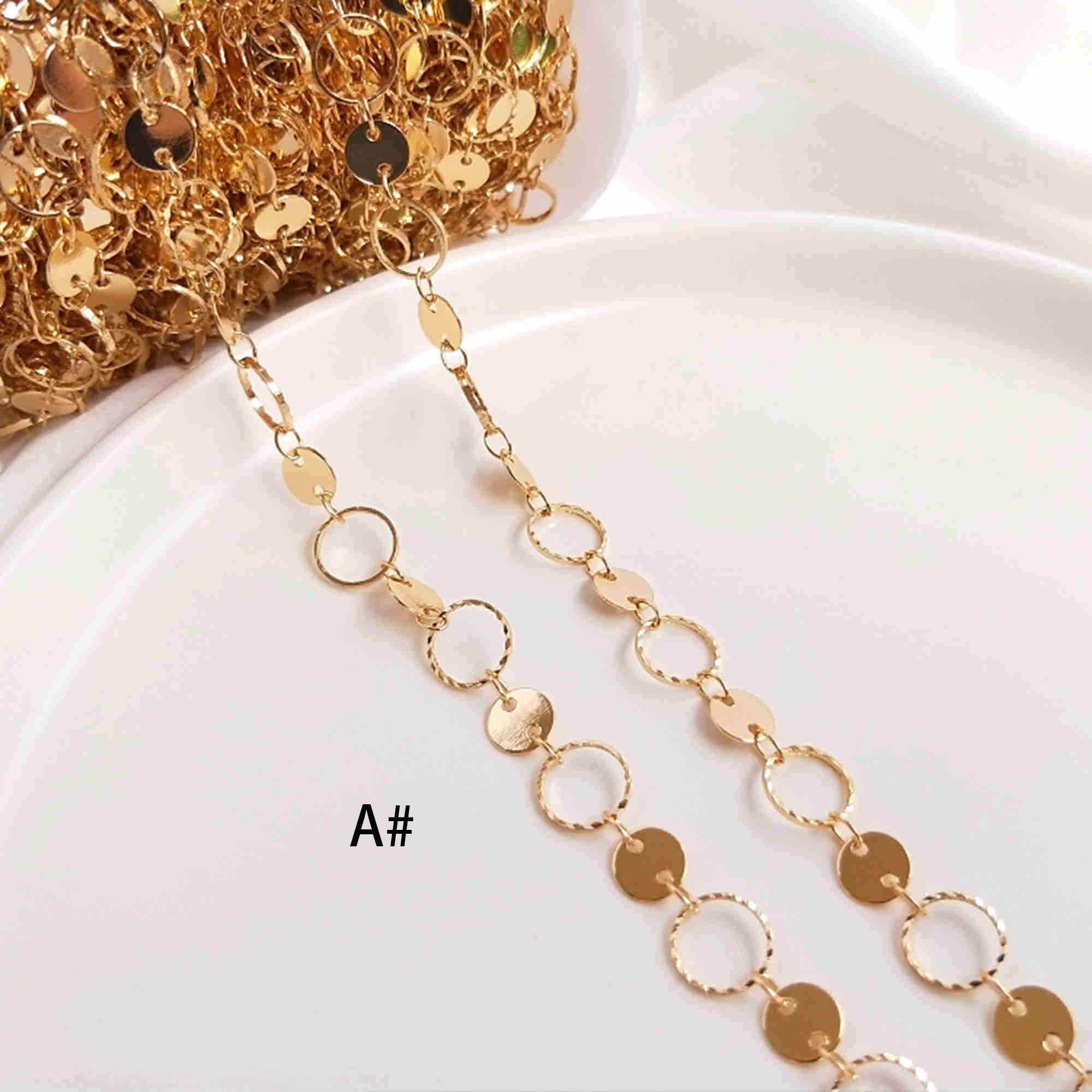 14K Gold Plated Specialty Chain, Bulk Heart Star Chains