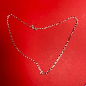 Sterling Silver Paper Clip Chains W/  Lobster Clasp, Silver Rectangle Drawn Cable Chain, Necklace Paperclip Chain 2.5mm 3mm 4mm