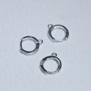 Sterling Silver Round Earring Hoops with Loops, Silver Hoop Earring, Ear Wire Hoop, Earring Component, Earring Jewelry Making Supplies 11mm