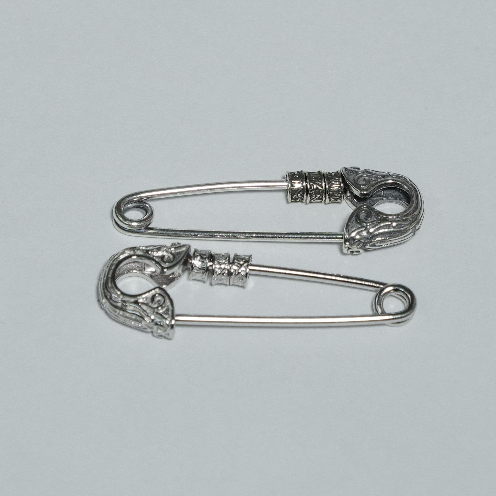S925 Sterling Silver Safety Pin Pendant,tibetan Brooch Safety Pin