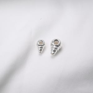 Sterling Silber Guru Perle,Thai Silber Glatte Triplet Perle,buddhistische Mala Kopf Spacer Bead,Meditationsperle Spacer,Gebetsperle