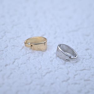 Hammered Ring Connector - Gold or Silver Plated Open Ring